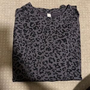 Athleta cheetah pullover